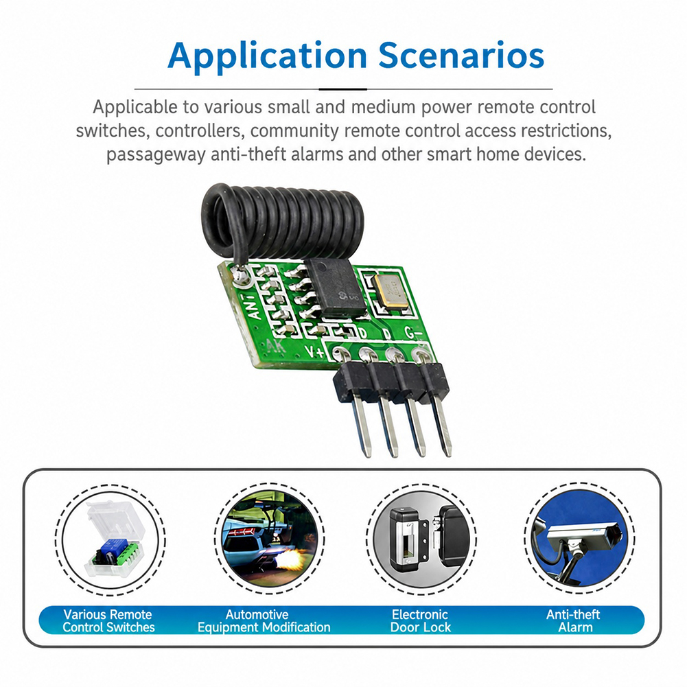 Home Automation Arduino - Module récepteur RF superhétérodyne 315 MHz/433