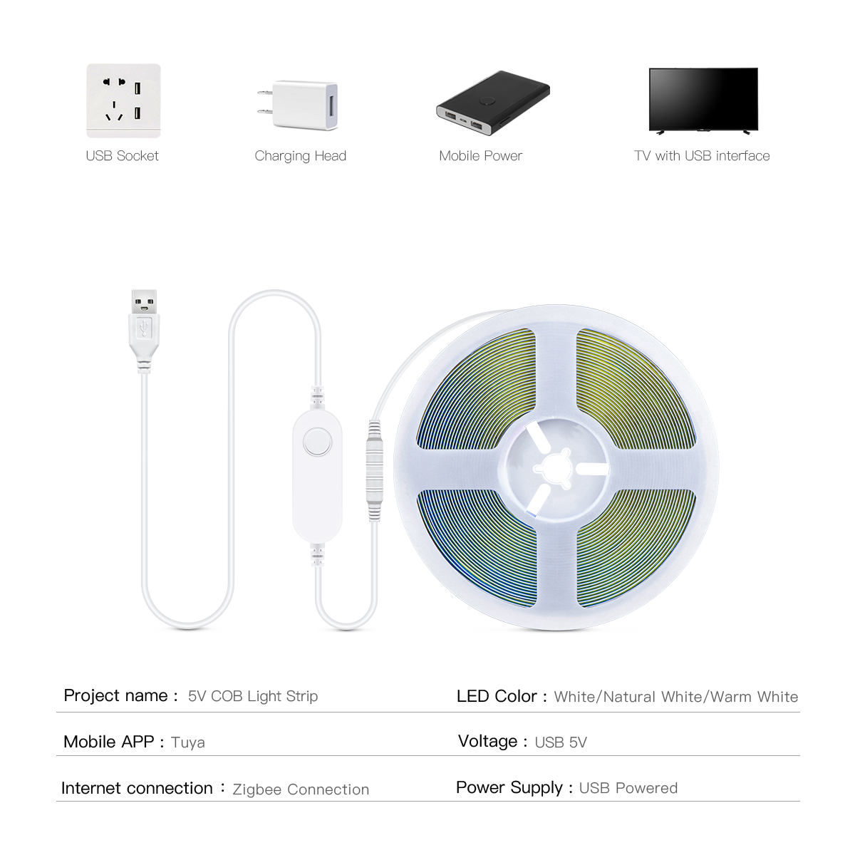Bande lumineuse LED COB ZigBee - Zigbee Coordinator Stick avis et prix